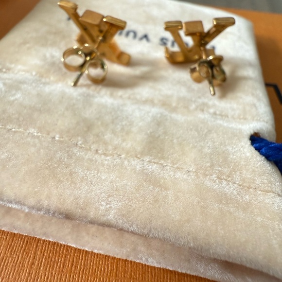 NEW Authentic Louis Vuitton Iconic Earrings- Gold - Picture 3 of 5